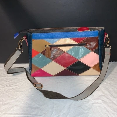 Bolso Bandolera Chaos Multicolor Patchwork Cuero Genuino Talla Única Foto 1 de 4