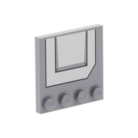 1X Lego Tile 4X4 Dark Gray Sticker Right Star Wars AT-TE 75019 6179PB073R