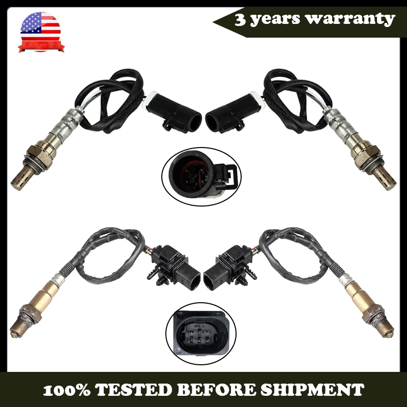 Juego de 4 sensores de oxígeno O2 ascendente + descendente para Ford Expedition 5,4 L V8 2009-2011 EE. UU. Foto 1 de 4