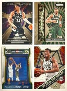 Prizm Mosaico Óptico Giannis Antetokounmpo Inserto Lote x 4 Espacio Profundo Dispuesto a Ganar - Imagen 1 de 12