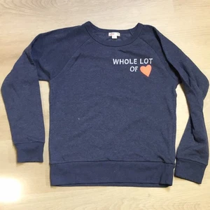 Crewcuts Everyday J.Crew Navy Sweatshirt w/ Heart Graphic size 12 - Picture 1 of 7