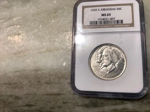 1935-S Arkansas Commemorative Half Dollar MS65 - Picture 1 of 2