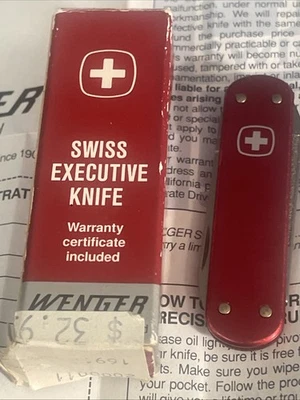 Navaja Ejecutiva Suiza Wenger Red Alox Presidente Clip para Dinero ¡NUEVA EN CAJA! Foto 1 de 4