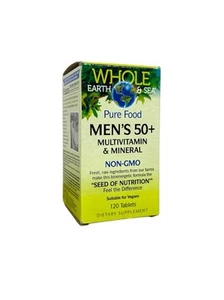 Whole Earth & Sea, Men's 50+ Multivitamin & Mineral, 120 tablets, EXP 05/2026 - Picture 1 of 1