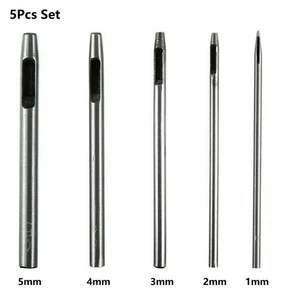 Hollow Punche 5Pcs Hollow Punch Hollow Punch Leather Puncher Tool Round Vinyl - Picture 1 of 11