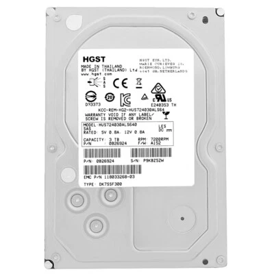 Hgst Ultrastar 7K4000 Hus724030als640 3Tb 64Mb 7200Rpm Sas Ii 3.5'' Inch 0B26886 - Image 1 of 4