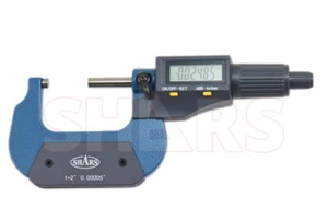 Shars 1-2" 0.00005" Digital Electronic Outside Micrometer Carbide Tip NEW ^] - Picture 1 of 7