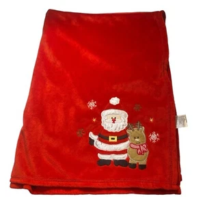 Baby Essentials-Holiday Santa/Christmas-Baby Blanket/Security/Soft-Red Velveteen - Picture 1 of 7