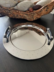 ALESSI Tablett MGVASS rund 18/10 Edelstahl Ø 48 cm, Michael Graves - Bild 1 von 5