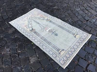 Alfombra antigua turca alfombra bohemia alfombra Oushak alfombra vintage alfombra de lana hecha a mano Foto 1 de 4