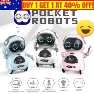 Mini RC Pocket Robot Smart Interactive Recognition Record Singing Dancing Toy - Foto 1 di 20