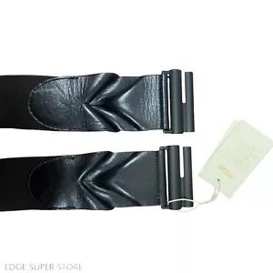 Cintura Maje Maje Albicocca Elasticizzata In pelle Elastica Doppia Fibbia Taglia 1 - Foto 1 di 6