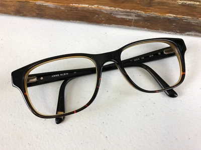 ANNE KLEIN Womens Eyeglasses Frames 52-18-135 12/18 Black Tortoise Shell Glasses - Image 1 of 4