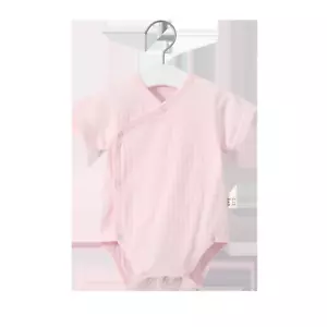Breathable Fabric Summer Newborn Baby Girls Boys Romper 100% Cotton Short Sleeve - Picture 1 of 7