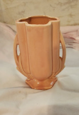 McCoy Pottery Vase, Shape 105, Coral Pink  Art Deco 1941 6 Inch Vase USA Made