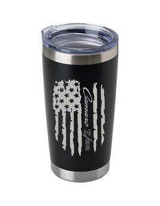 Vaso de acero inoxidable grabado con láser 20 oz diseño de bandera Chevy Camaro Z/28 - Imagen 1 de 6