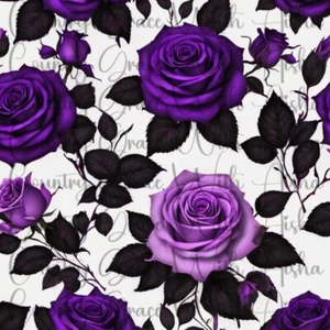20oz Skinny Tumbler Sublimation Transfer Purple Rose Ready To Press - Picture 1 of 1