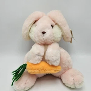 Vintage 1983 GUND PINK BUNNY RABBIT 8" CARROT Munchkin Stuffed Plush Animal 3435 - Picture 1 of 10