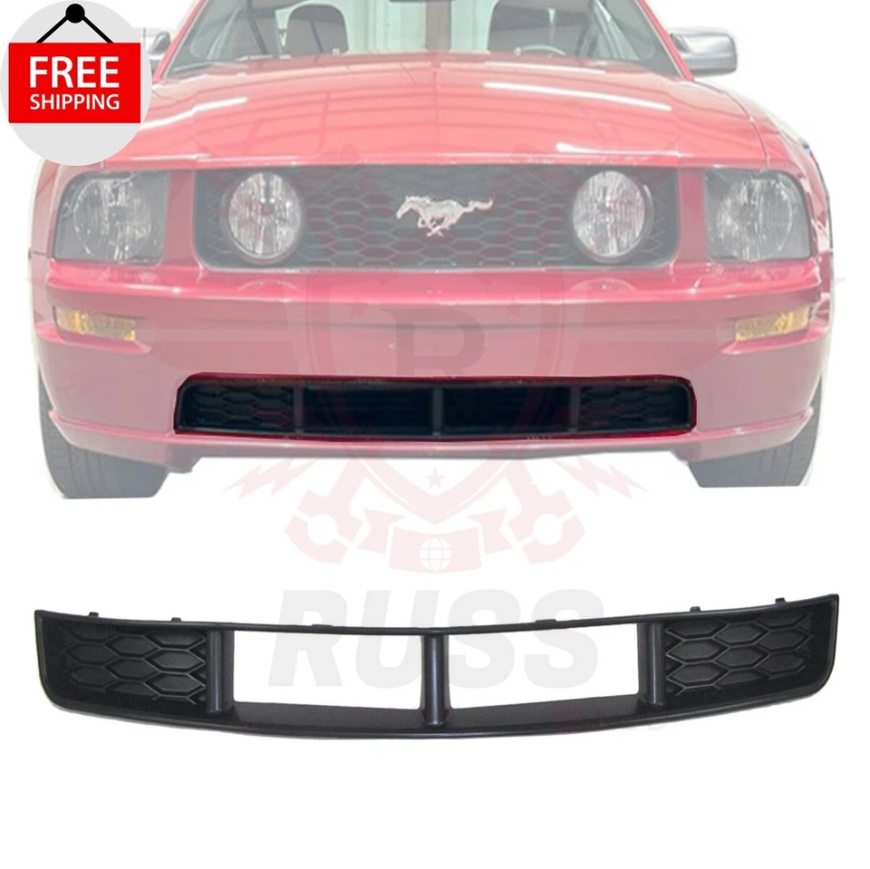 New Front Bumper Lower Grille Dark Gray Fits 2005-2009 Ford Mustang FO1036114 Foto 1 de 4