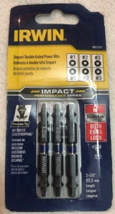 Irwin Double Power Bit Set 3-teilig, 1/4" Schaft, 3 Stück Impact Performance Serie - Bild 1 von 2