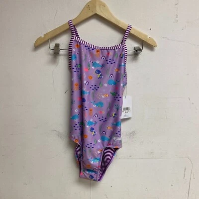 Dolfin Uglies Swimsuit Girl Kids Bathing Suit Purple Narwhal DS9510 - Image 1 of 4