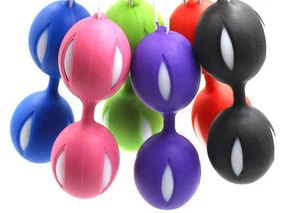 DUAL ball metal w/strap exercise enhancer B17 - Picture 1 of 9