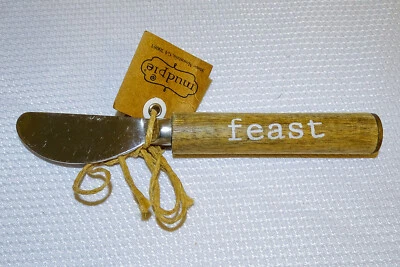 *NEW* Mud Pie "Feast" SPREADER...Wooden Handle...6 1/2" long...NEW - Image 1 of 2