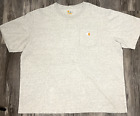 Carhartt T Shirt Mens 3XL XXXL Gray Original Fit Pocket Tee Casual