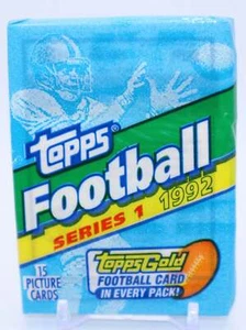 Paquete de fútbol americano NFL Topps Series 1 1992 (15 tarjetas) - Imagen 1 de 2
