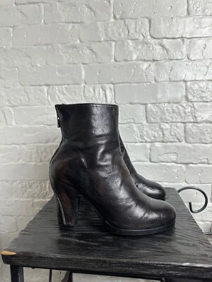 Officine Creative Ankle Boots Black Leather Size 37 - Imagem 1 de 4