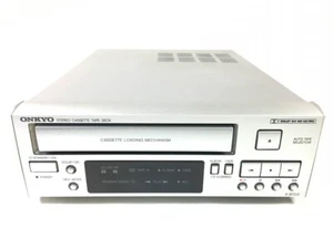 ONKYO K-S7GX Stereo Cassette Tape Deck Compact Auto reverse Silver Used Japan - Picture 1 of 7