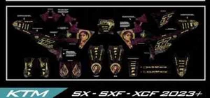 Graphic Kit Vinyl Wrap Decals Sticker motocross SX, SXF, XCF 2019-2023 KTM MX - Picture 1 of 5