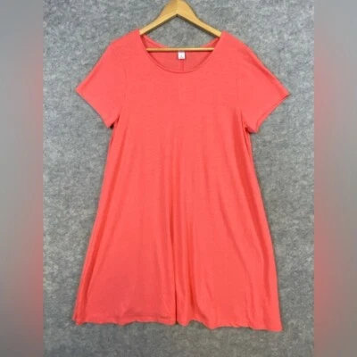 Old Navy NWT Linen Blend Shift Dress Size XL Coral Beachy Lightweight Summer - Image 1 of 4