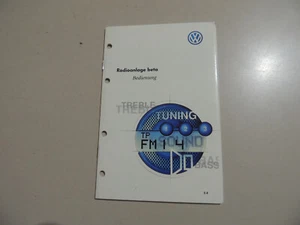 08.1998 VW Cassetten Radio beta Bedienungs Betriebsanleitung Bordbuch - Picture 1 of 6