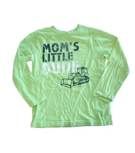 Gymboree Yellow Green Moms Little Dude Tractor Long Sleeve Shirt 5T - Picture 1 of 3
