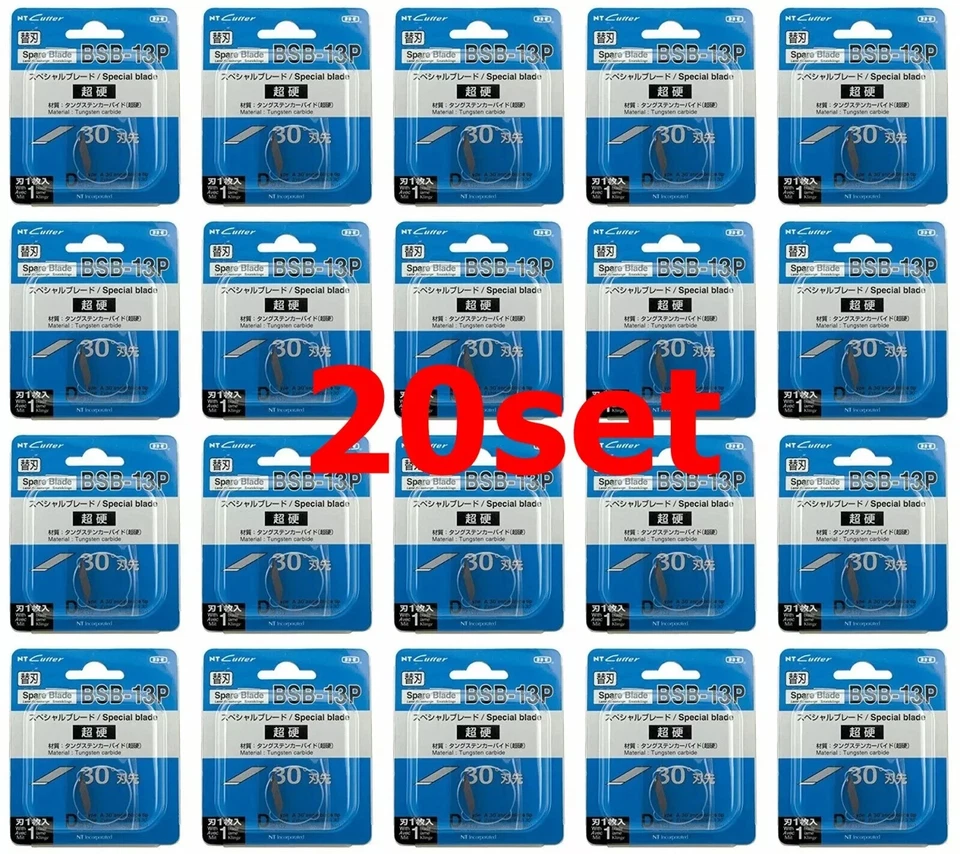 NT Cutter Spare Blade Design Knife For Pen Type Carbide 0.4mm BSB-13P 20 set New - Image 1 of 4