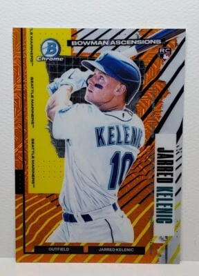 2021 Bowman Chrome Jarred Kelenic SSP RC /25 ORANGE ASCENSIONS MOJO REFRACTOR 🌠 - Image 1 of 4
