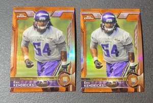 2015 Topps Chrome Orange Refractor #181 Eric Kendricks RC Vikings (2) Card Lot - Picture 1 of 2