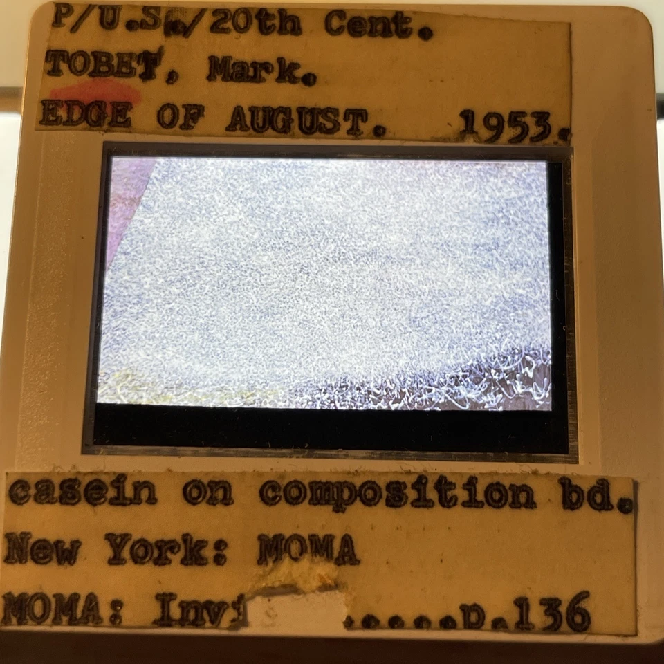 Diapositiva Mark Tobey "Edge Of August" Expresionismo Abstracto 35 mm Foto 1 de 3