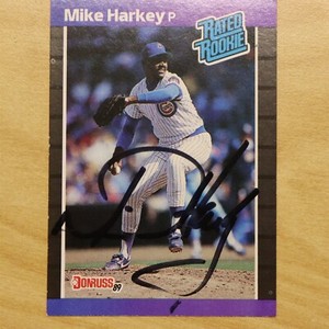 1989 Donruss #43: Mike Harkey Autograph (AU341)