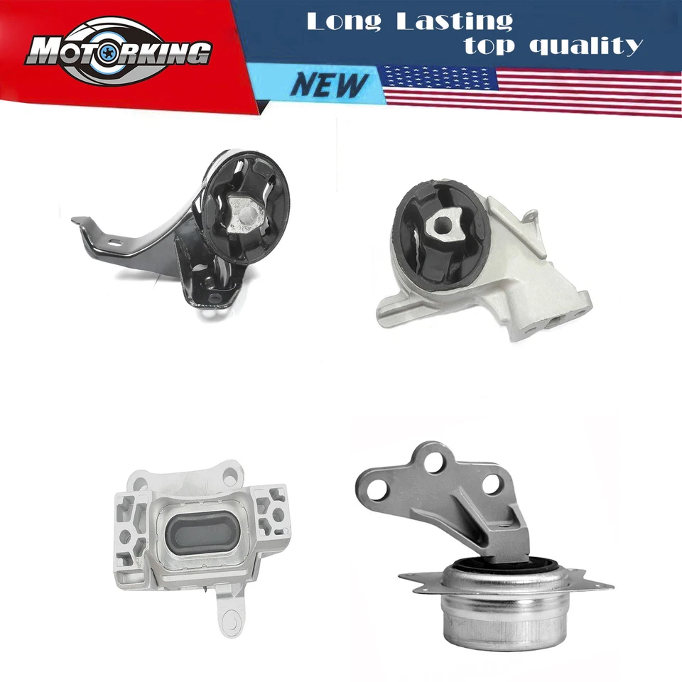 Высококачественное крепление двигателя и автоматической коробки передач 4 шт для 06–08 10 Pontiac G6 2,4 л - Изображение 1 из 4