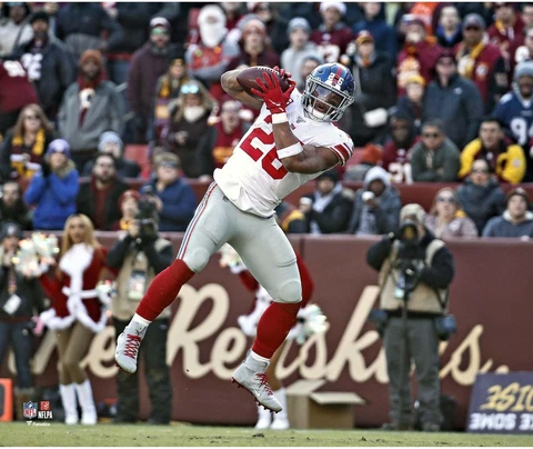 Saquon Barkley New York Giants Unsigned Catching Touchdown Photograph Cover