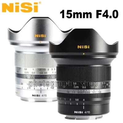 NiSi 15mm F4 Full Frame ASPH Manual Lens for X/E/Z/RF/L mount Mirrorless Cameras - Image 1 of 4