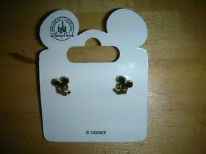 Orecchini a borchie Disney Topolino con licenza ufficiale placcati in oro - Foto 1 di 5