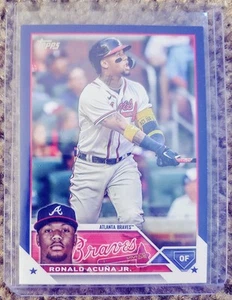 2023 Topps Series 1 #150 Ronald Acuna Blue Border Parallel Color Match - Picture 1 of 2