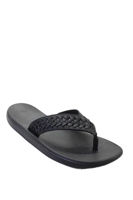 Chanclas Nike para hombre trenzadas de cuero con suela de goma superior negras talla 14 Foto 1 de 4
