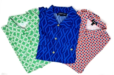 Talbots Jones NY Charter Club lot 3 silky nylon/polyester button down shirt MED - Image 1 of 4