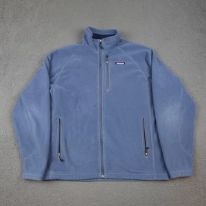 Patagonia Windproof Fleece Jacket Mens Large Blue Polartec Windbloc Full Zip - Bild 1 von 14