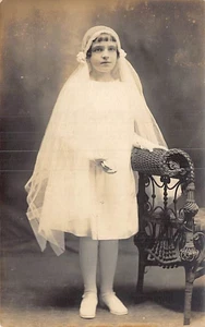 Postcard: RPPC Unknown Girl with Veil, 1910's, Unposted - Picture 1 of 2