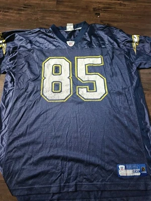 CAMISETA DE FÚTBOL AMERICANO AZUL REEBOK XXL San Diego Chargers Antonio Gates #85 NFL Foto 1 de 4